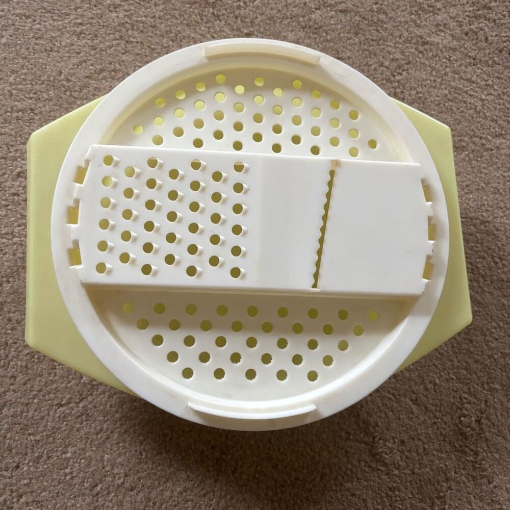 Vintage Tupperware Cheese Slicer Shredder Grater Bowl
